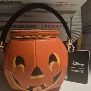 Loungefly Disney Donald Duck Devil Jack-o-Lantern Crossbody Bag